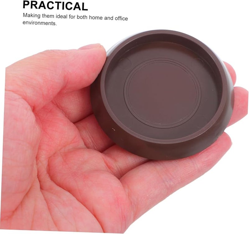 5Pcs Round Plastic Furniture Cups Non Slip Grippers For Caster Wheels 5 5X5 5X1 CM Office Floor Protectors - Image 4
